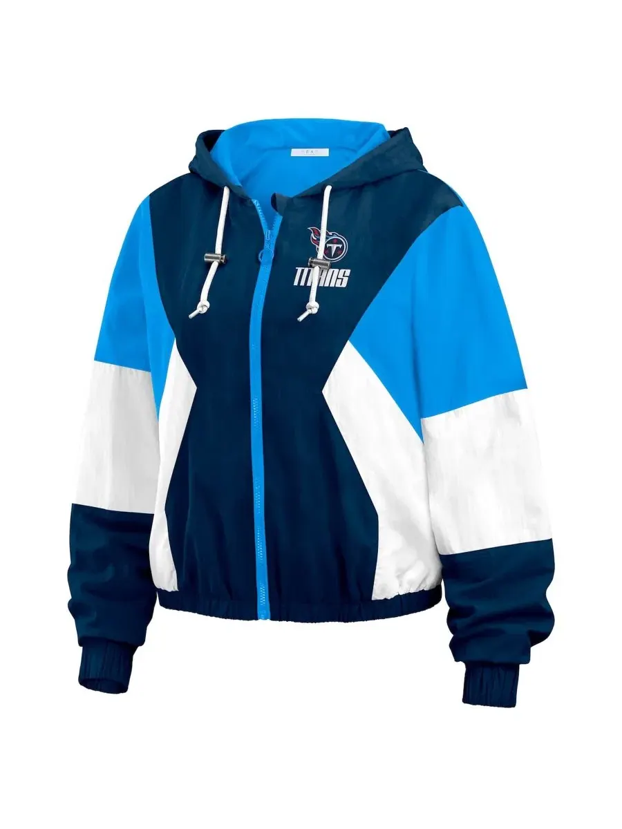 Ветровка на молнии с принтом Houston Oilers WEAR by Erin Andrews — изображение 2 из 5, темно-синий