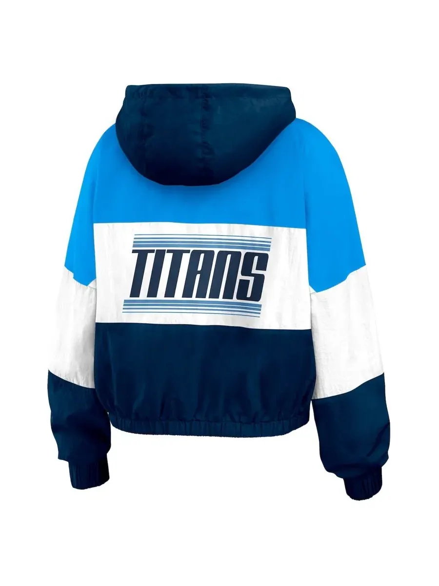 Ветровка на молнии с принтом Houston Oilers WEAR by Erin Andrews — изображение 3 из 5, темно-синий
