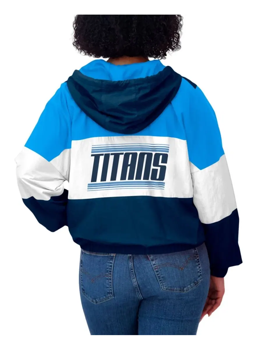 Ветровка на молнии с принтом Houston Oilers WEAR by Erin Andrews — изображение 5 из 5, темно-синий