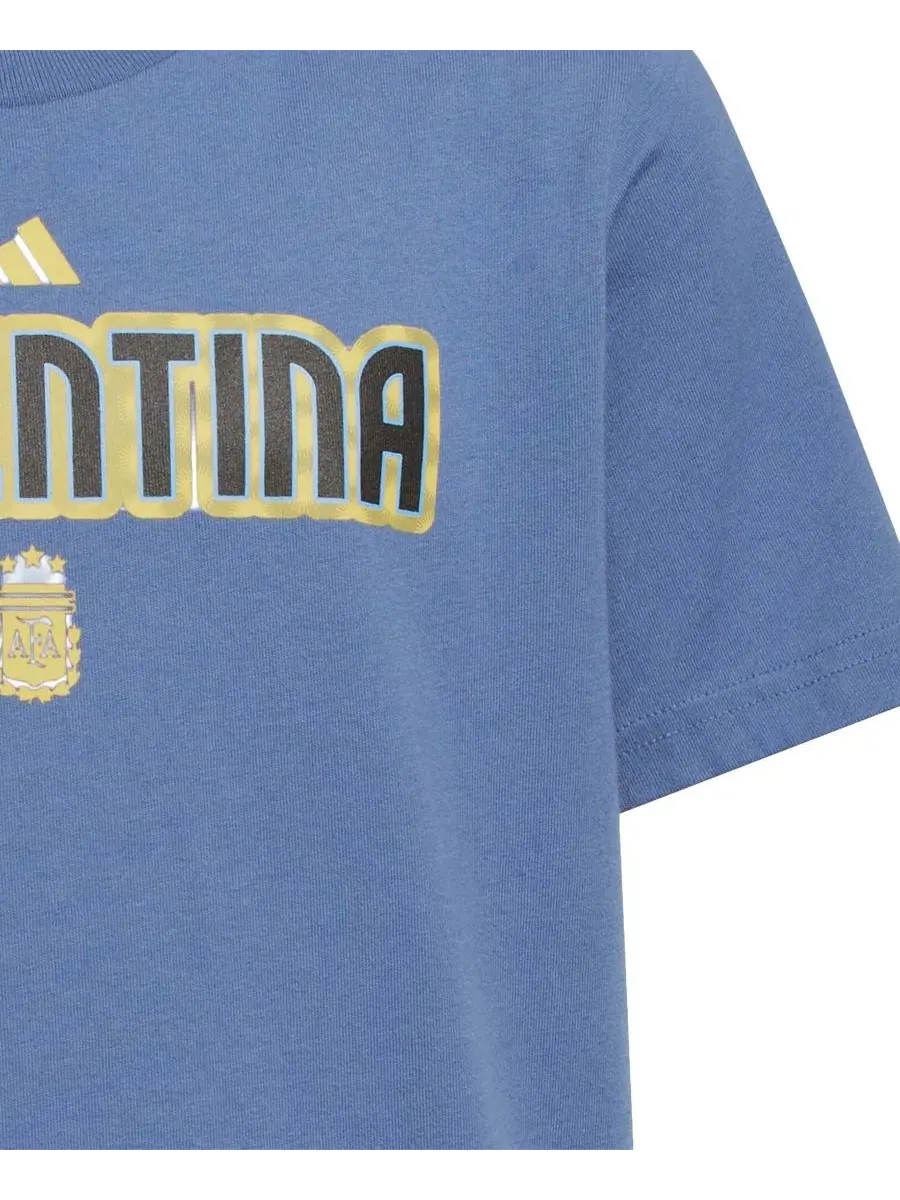 Футболка с принтом сборной Аргентины adidas — изображение 5 из 5, синий
