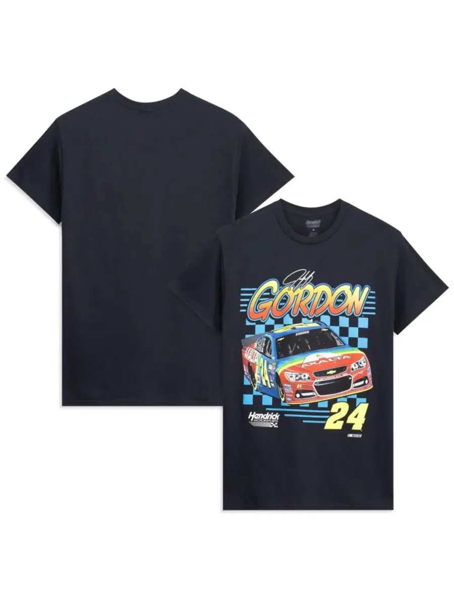 Футболка с винтажным принтом Jeff Gordon Axalta 24 Throwback Hendrick Motorsports Team Collection — черный