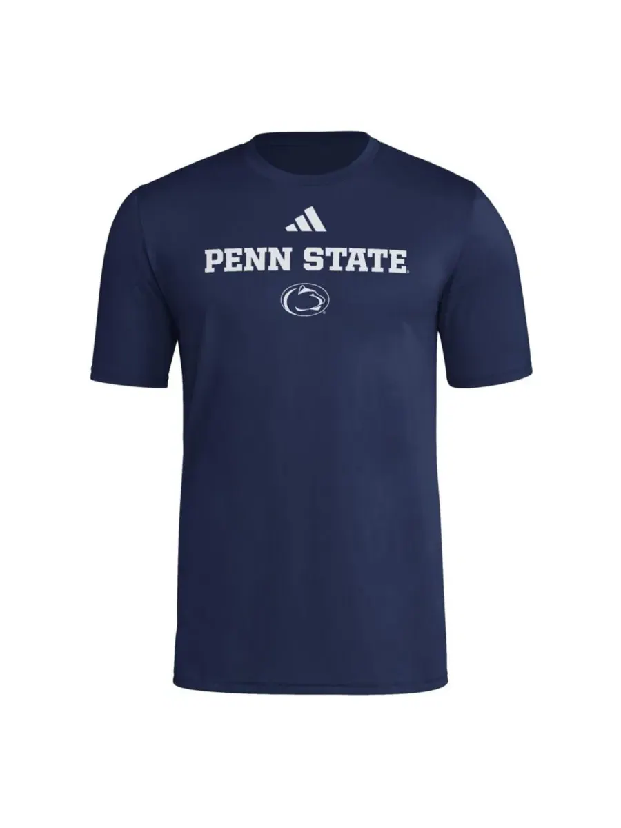 Футболка с коротким рукавом Wordmark Penn State Nittany Lions adidas — изображение 3 из 3, темно-синий