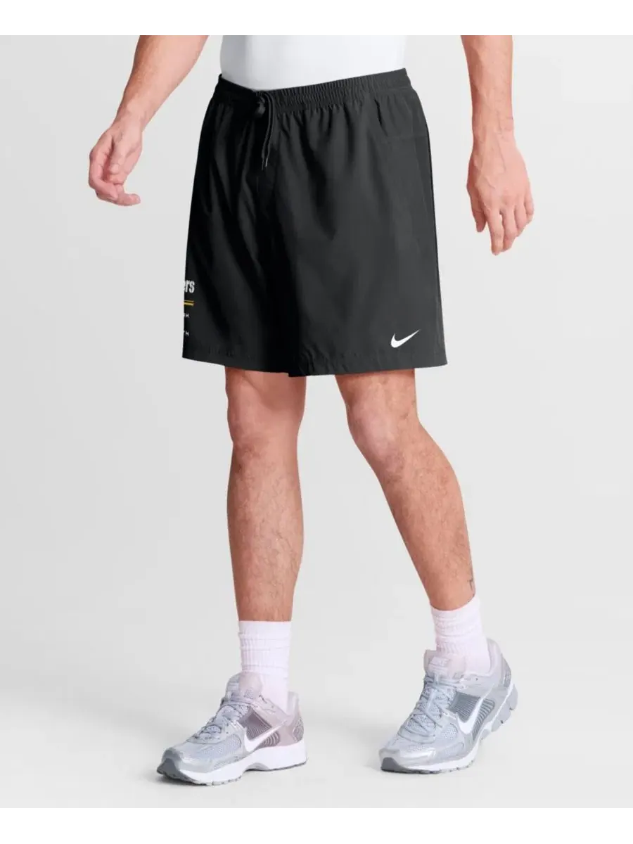 Шорты Nike с технологией Dri-FIT, модель Pittsburgh Steelers Form — изображение 5 из 5, черный
