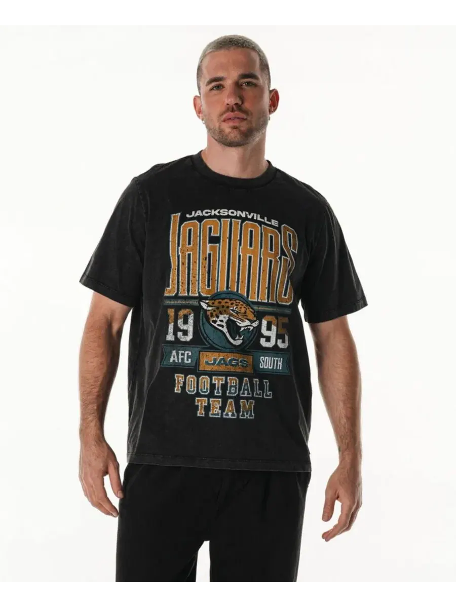 Футболка с принтом Jacksonville Jaguars The Wild Collective — изображение 3 из 4, черный
