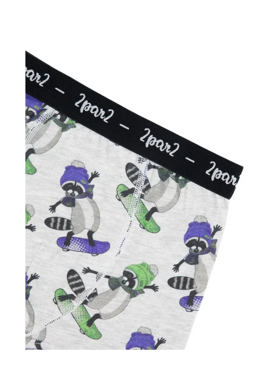 Комплект трусов-боксеров с принтом, 3 шт., Animal Prints Deux par Deux, Fun Print — изображение 3 из 5