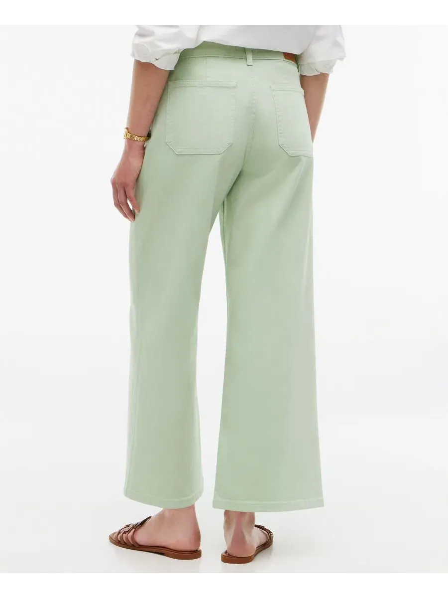 Джинсы с высокой посадкой и широкими штанинами Tommy Hilfiger, Gentle Jade — изображение 5 из 8