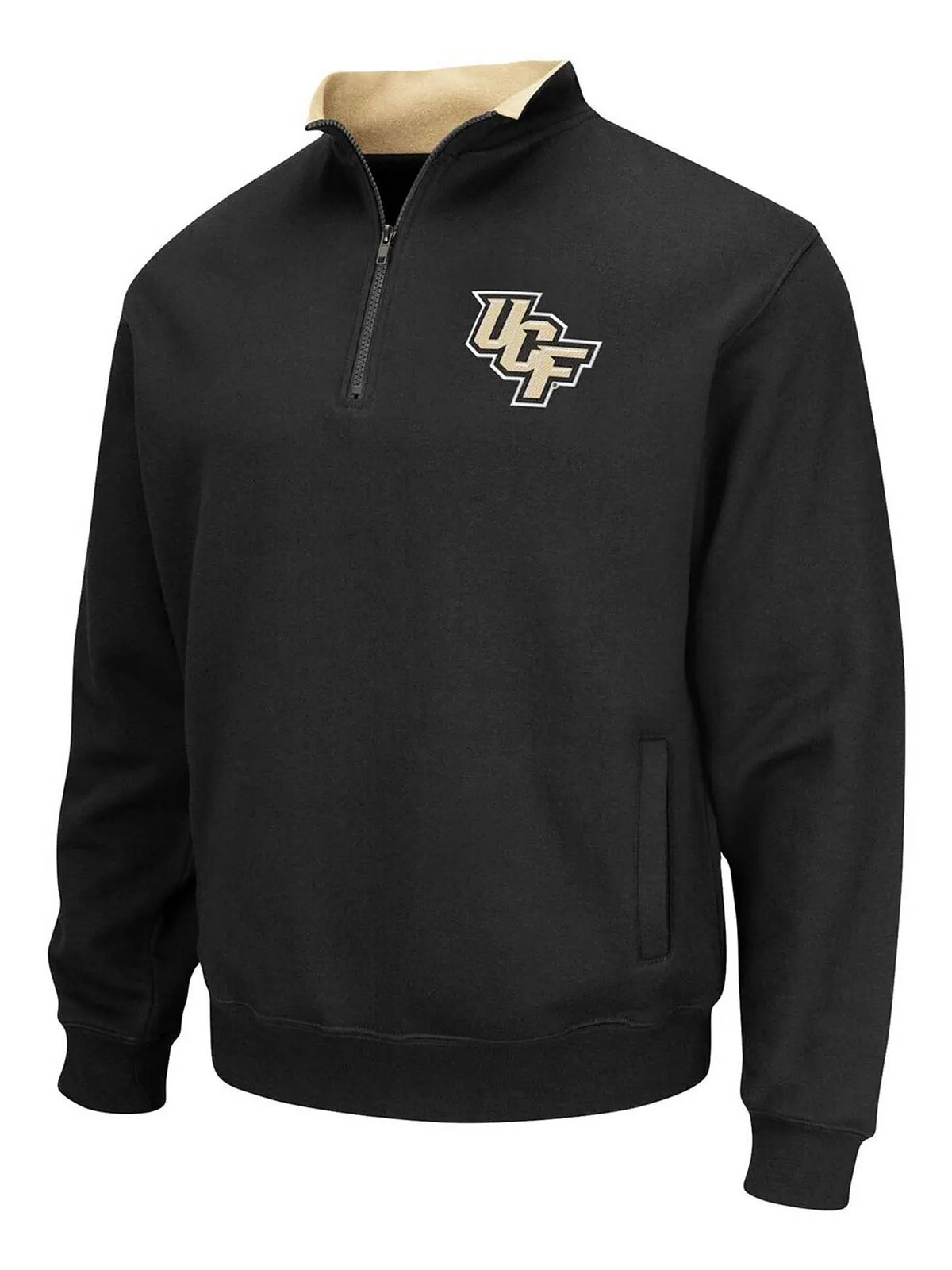 Мужская черная пуловерная куртка ucf knights tortugas logo с молнией на четверть Colosseum — изображение 3 из 4, черный