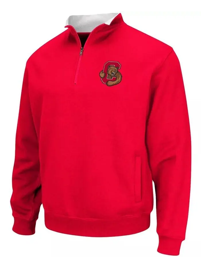 Мужская красная толстовка Cornell Big Red Tortugas Logo Quarter-Zip Colosseum — изображение 4 из 4