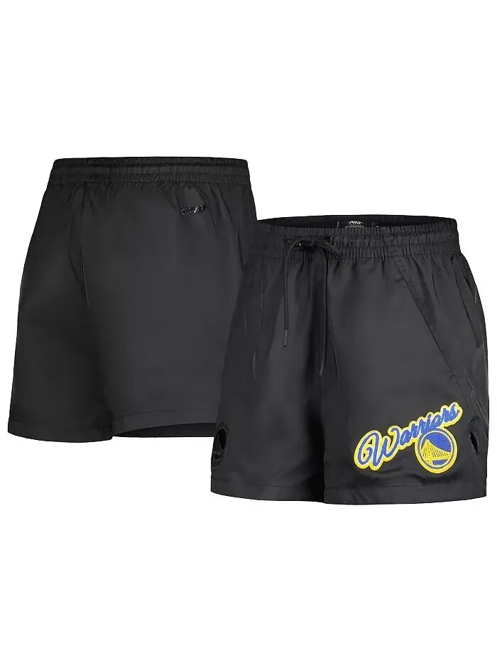 Черные женские тканые шорты Golden State Warriors с надписью Pro Standard — изображение 1 из 1
