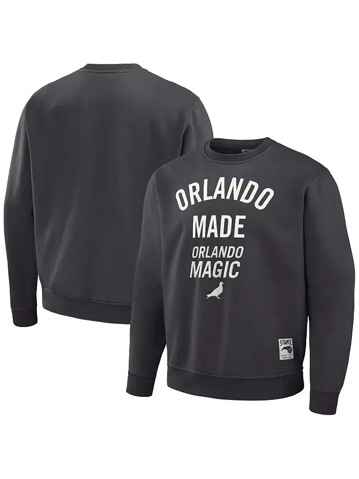 Мужской плюшевый свитшот с капюшоном NBA x Anthracite Orlando Magic Staple