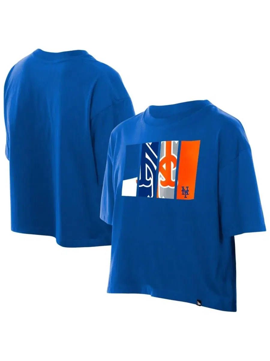 Футболка свободного кроя с принтом New York Mets Boxy Foil Logo New Era