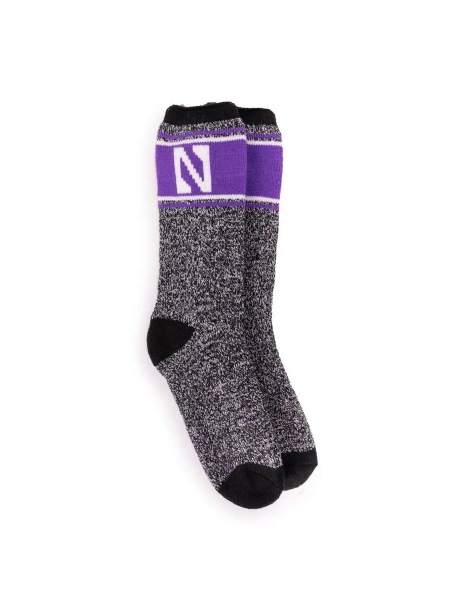 Мужские носки Game Day от Unisex Heat Retainer Socks MUK LUKS, Northwestern — изображение 2 из 3