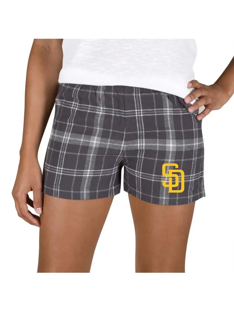 Concepts Sport Женские фланелевые шорты San Diego Padres Ultimate угольно-серого цвета