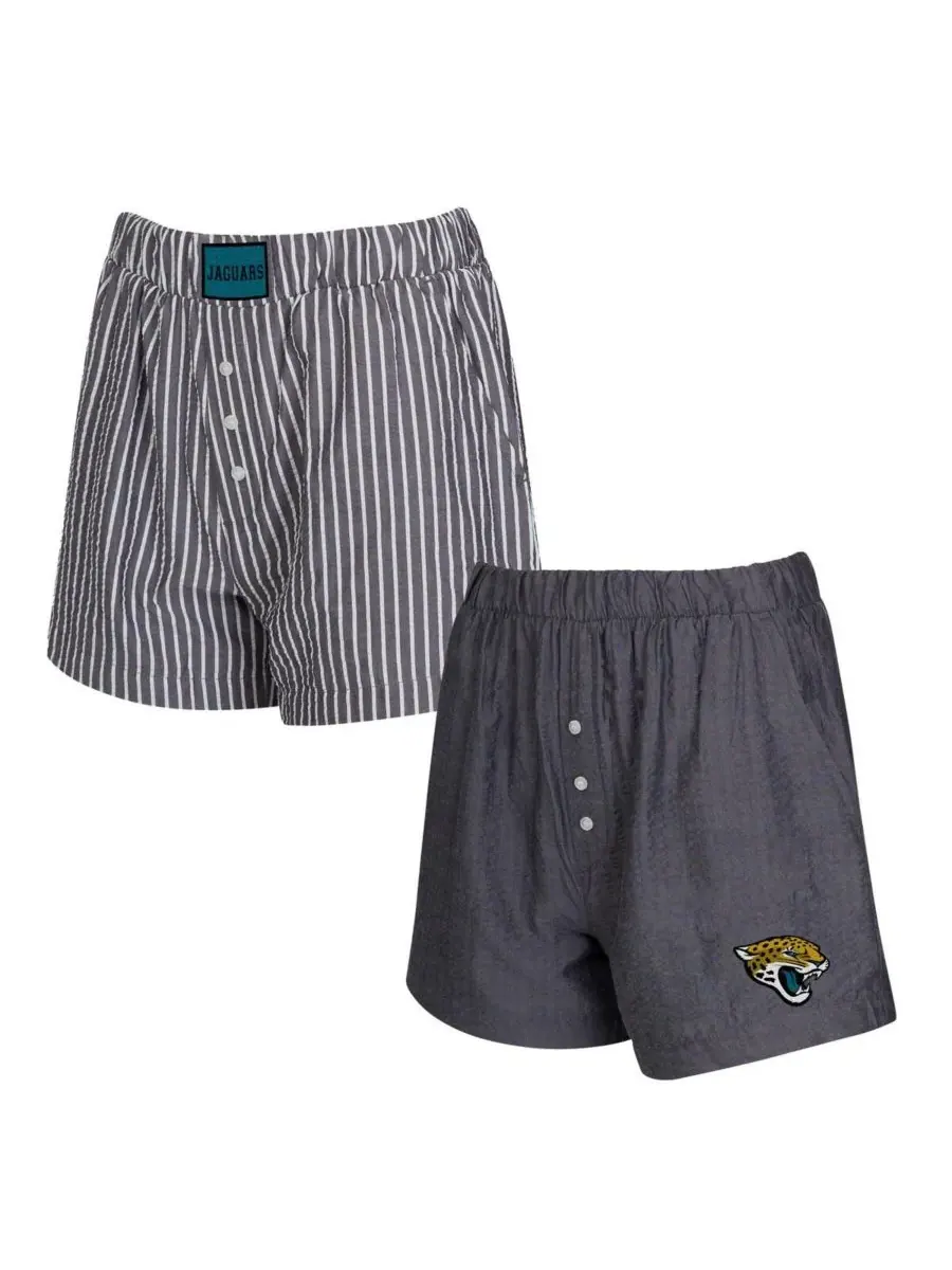 Concepts Sport Комплект из двух женских боксерских шорт цвета хаки с полосками и однотонной