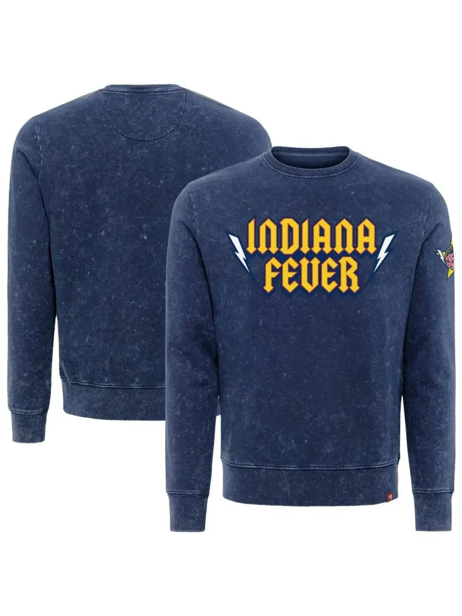 Sportiqe Мужская и женская толстовка-пуловер Freddy Mineral Wash из коллекции Indiana Fever Rock
