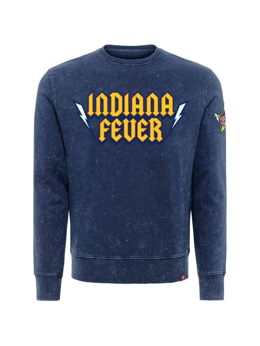 Sportiqe Мужская и женская толстовка-пуловер Freddy Mineral Wash из коллекции Indiana Fever Rock — изображение 3 из 3