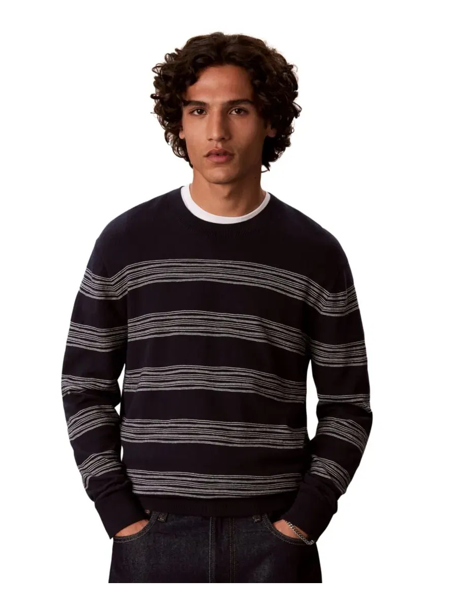 Свитер с принтом Space Stripe Calvin Klein, Dark Saphire