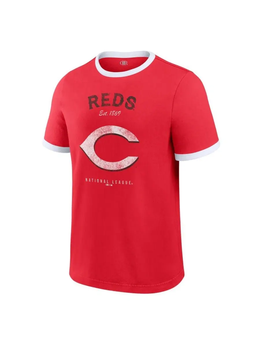 Мужская красная футболка Cincinnati Reds с контрастной отделкой Darius Rucker Collection By Fanatics — изображение 2 из 7