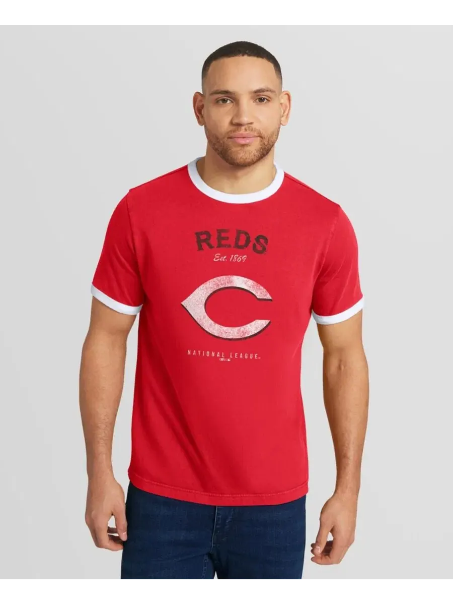 Мужская красная футболка Cincinnati Reds с контрастной отделкой Darius Rucker Collection By Fanatics — изображение 6 из 7
