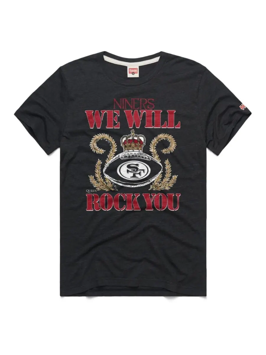 Футболка-трибленд с принтом 2026 San Francisco 49ers Schedule Queen Homage — изображение 3 из 3, темно-серый