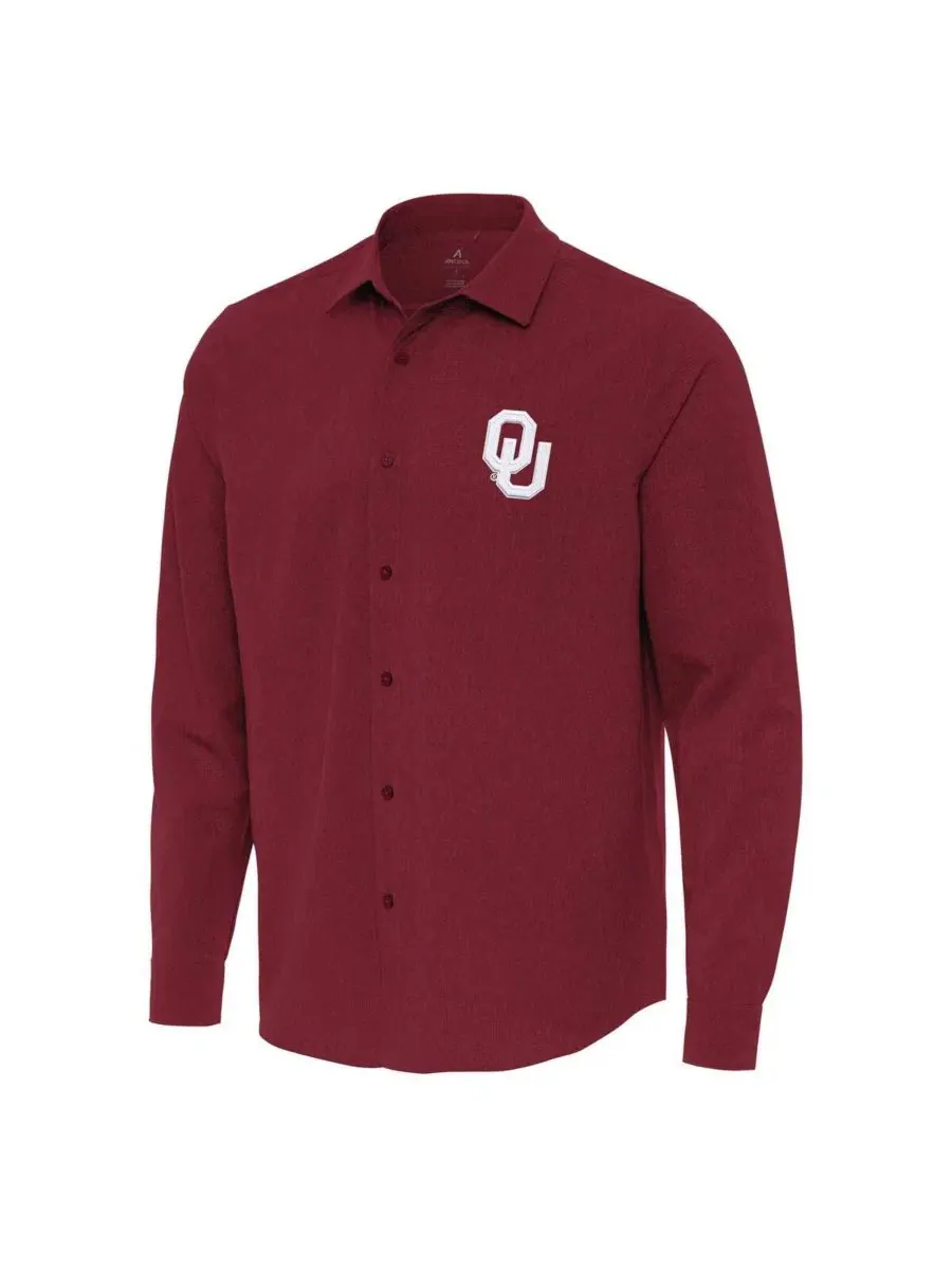 Мужская рубашка с длинным рукавом Oklahoma Sooners Antigua