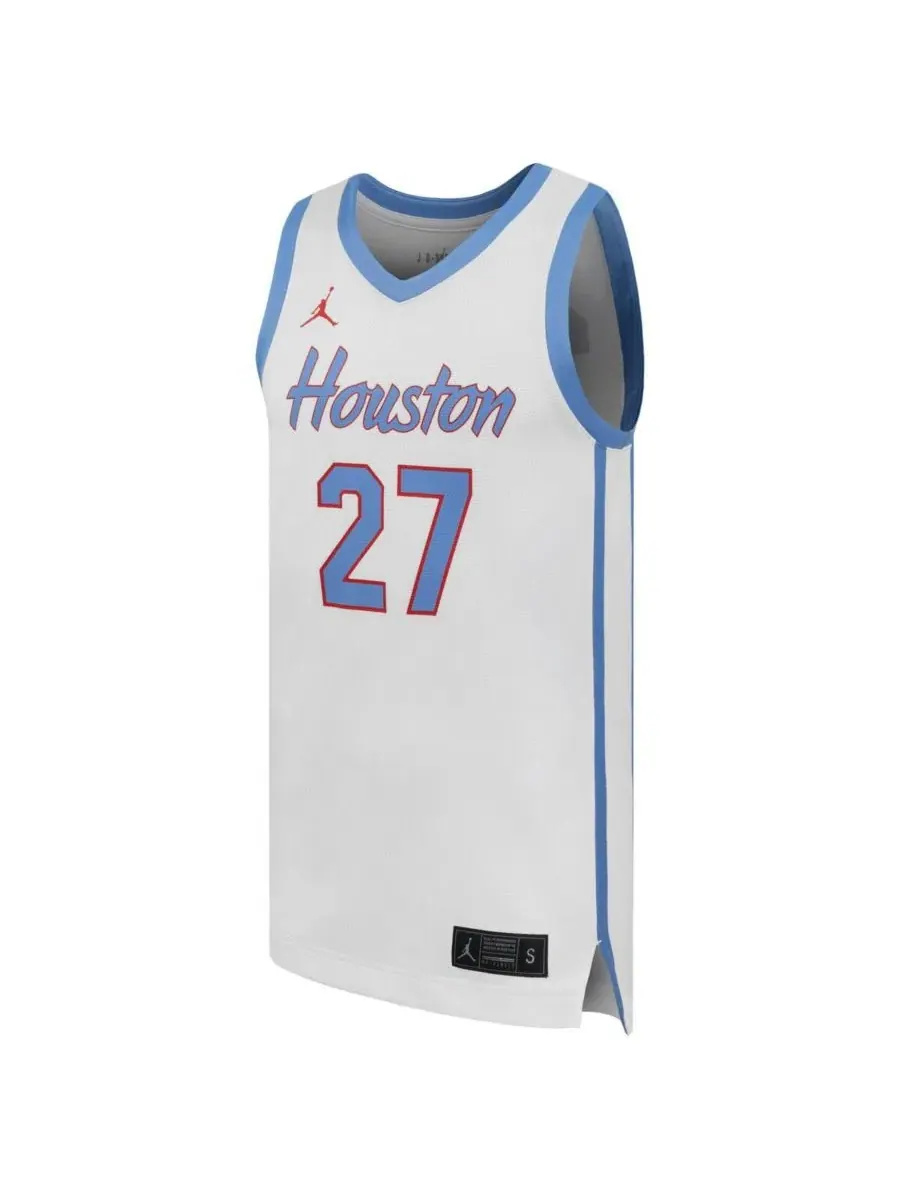 Баскетбольная джерси с принтом Jordan 27 White Houston Cougars — изображение 2 из 3, белый