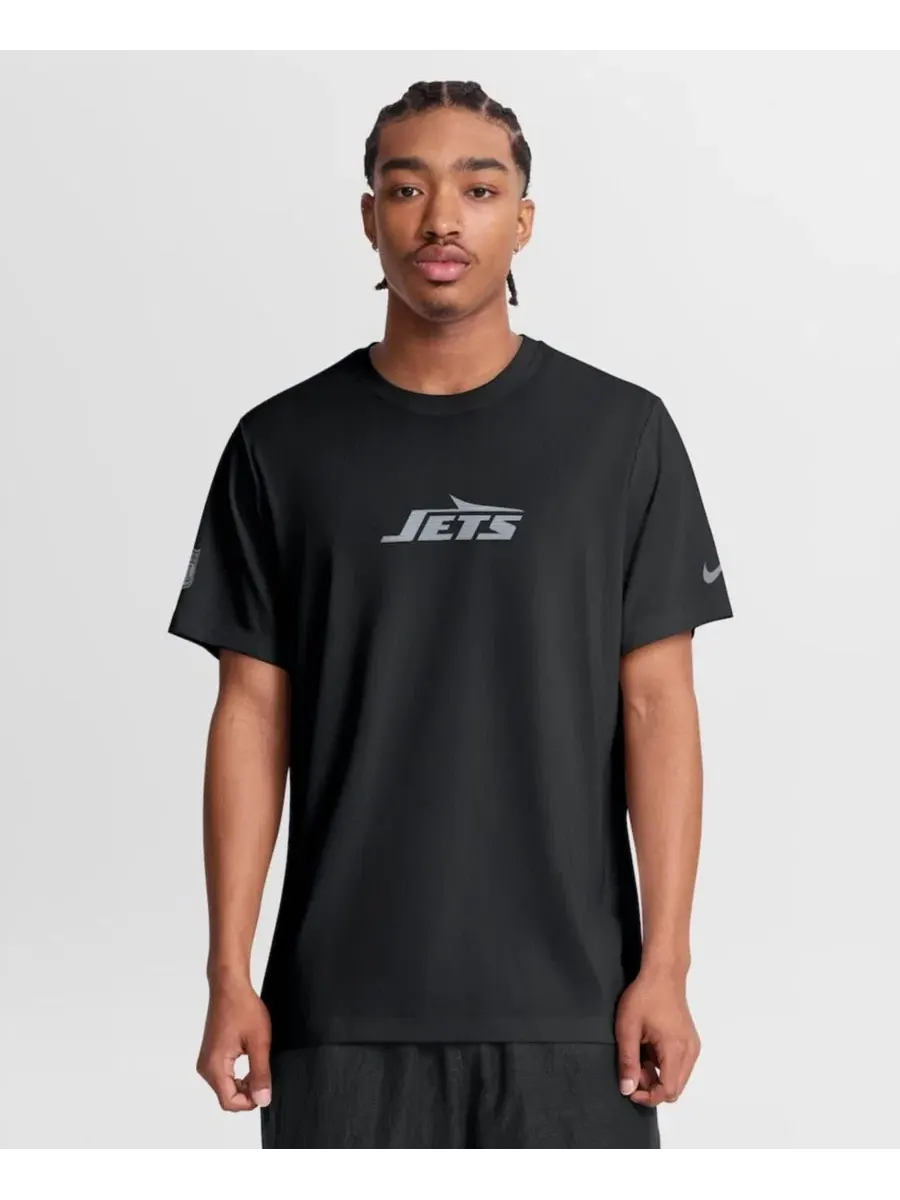 Футболка с принтом New York Jets Sideline Lead The Charge Legend Dri-FIT Nike — изображение 3 из 5, черный