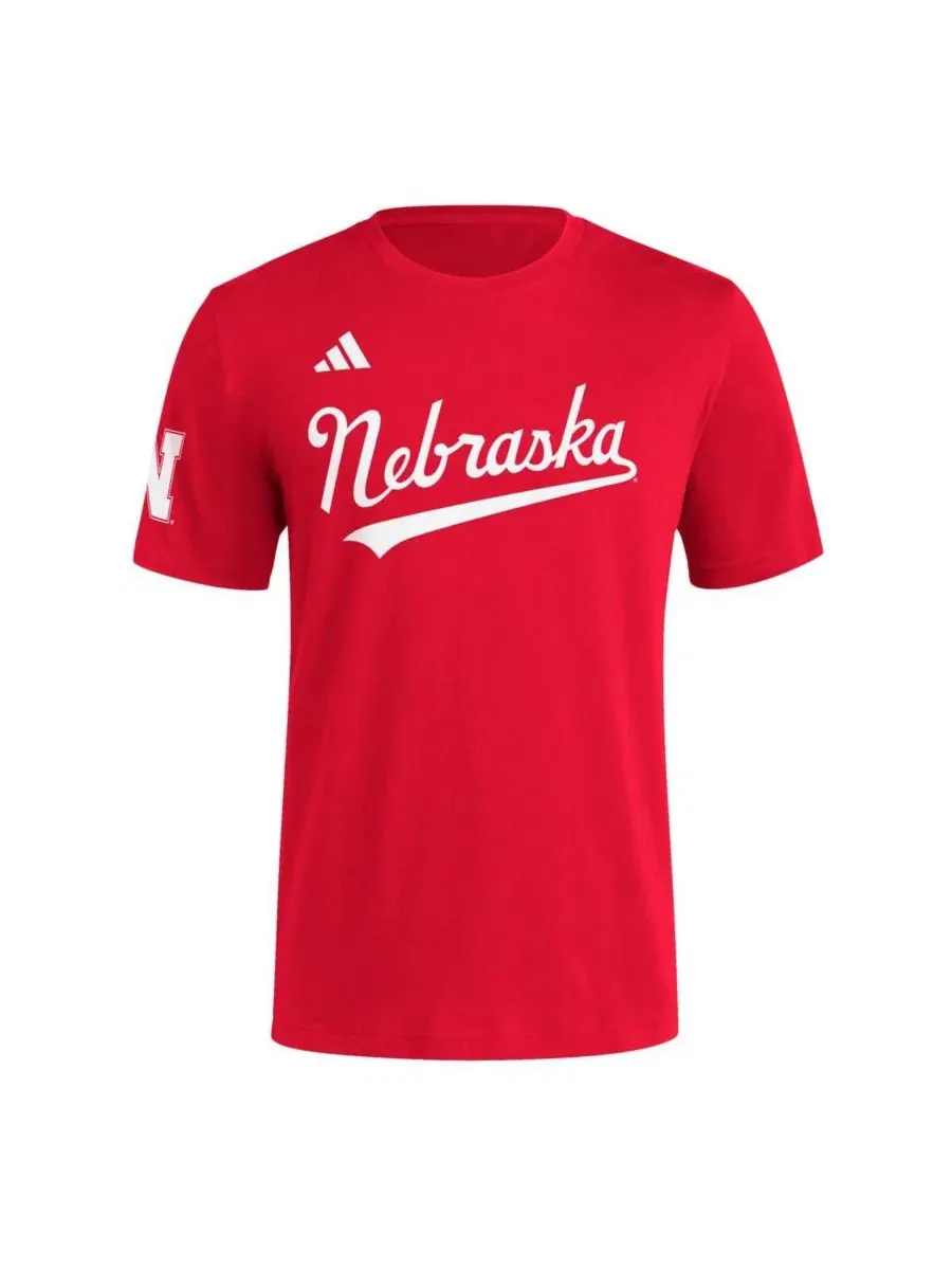 Футболка с длинным рукавом с принтом Fresh Wordmark adidas — изображение 3 из 3, алый