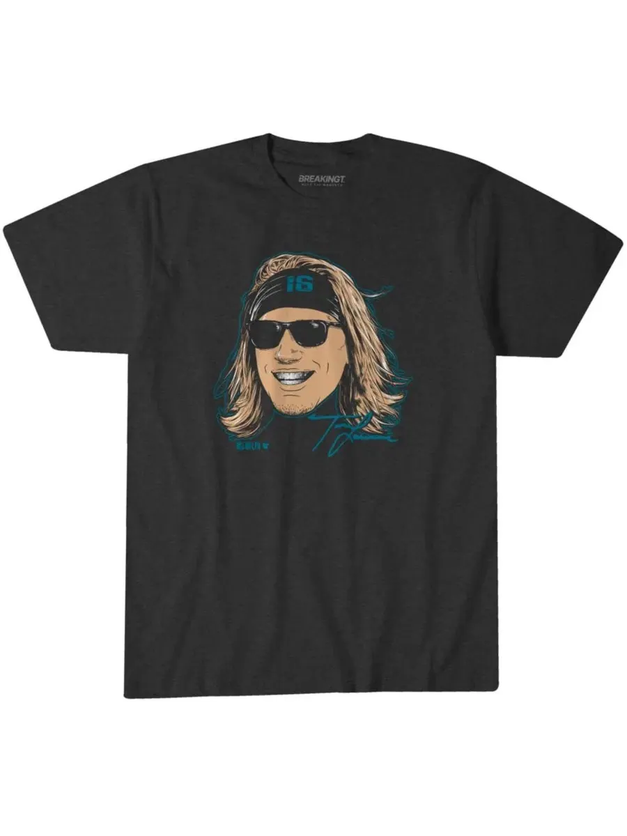 Футболка с графическим принтом Steezy Trev Trevor Lawrence BreakingT — серый