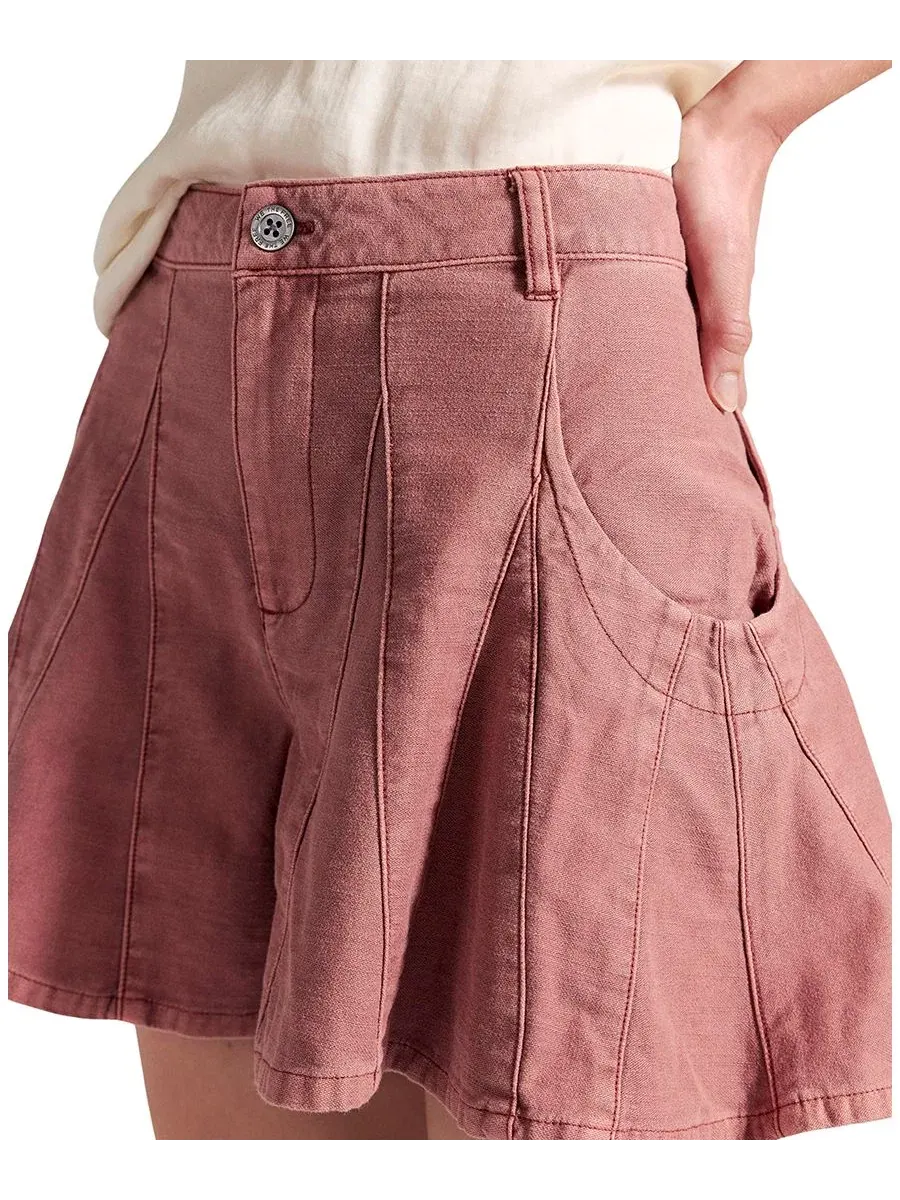 Шорты с высокой посадкой Song And Dance Free People, Cedarwood — изображение 4 из 5