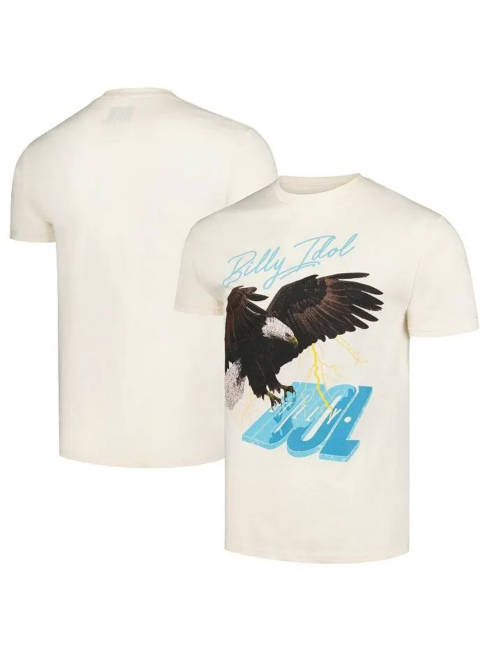 Мужская футболка Billy Idol Natural из натуральной кожи Manhead Merch — прозрачный
