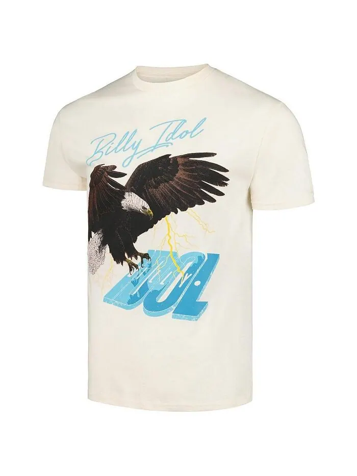 Мужская футболка Billy Idol Natural из натуральной кожи Manhead Merch — изображение 2 из 3, прозрачный