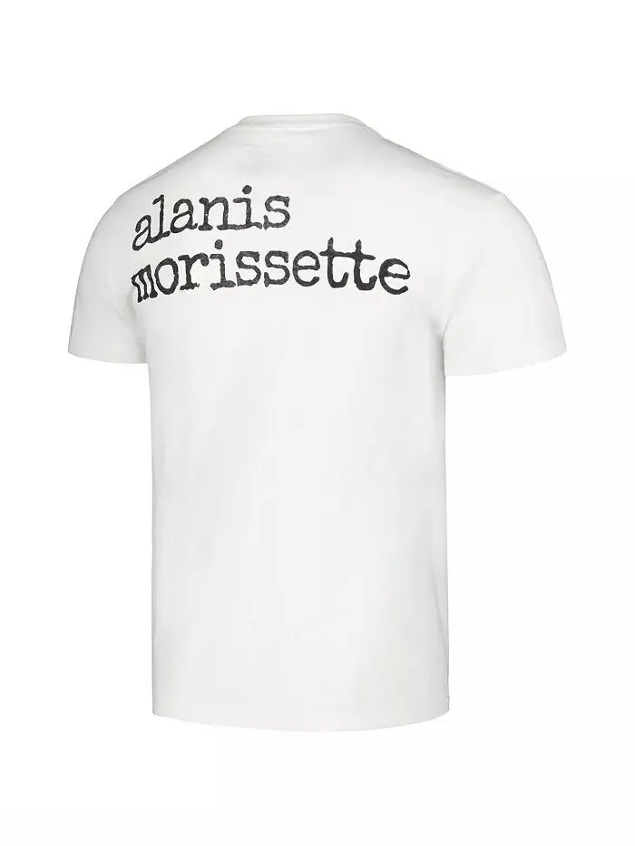 Мужская белая футболка Alanis Morissette Jagged Little Pill Manhead Merch — изображение 3 из 3