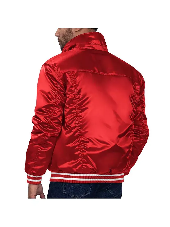 Мужская куртка-бомбер с полной застежкой на молнию Boston Red Sox Silver Tab Satin Levi's — изображение 2 из 3