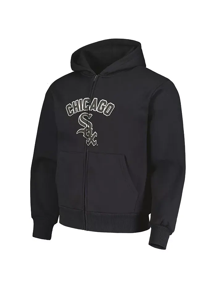 Мужская черная толстовка Chicago White Sox Opening Day с молнией по всей длине PLEASURES — изображение 2 из 3