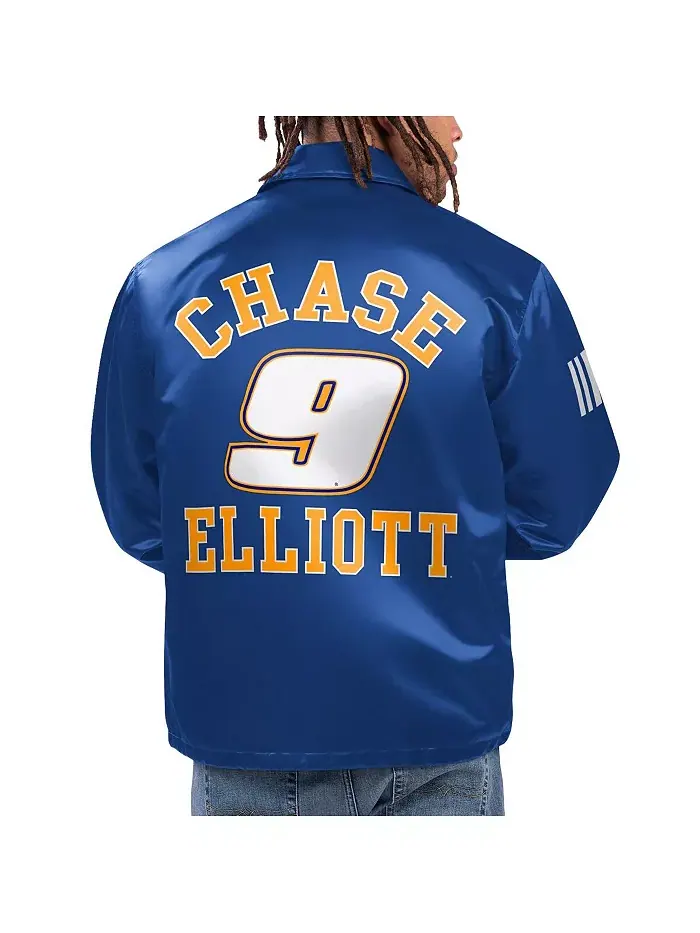 Мужская куртка тренера Royal Chase Elliott Option Route на полной молнии Starter — изображение 2 из 2
