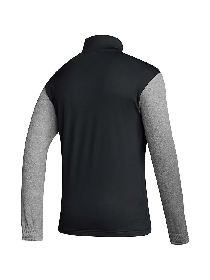 Мужская черная футболка с молнией до половины длины Kansas Jayhawks Sideline AEROREADY adidas — изображение 3 из 3, черный