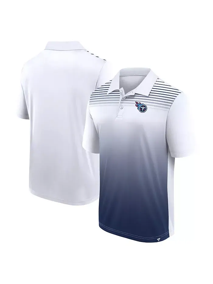 Мужская поло бело-синего цвета Tennessee Titans Sandlot Game Logo Athletic