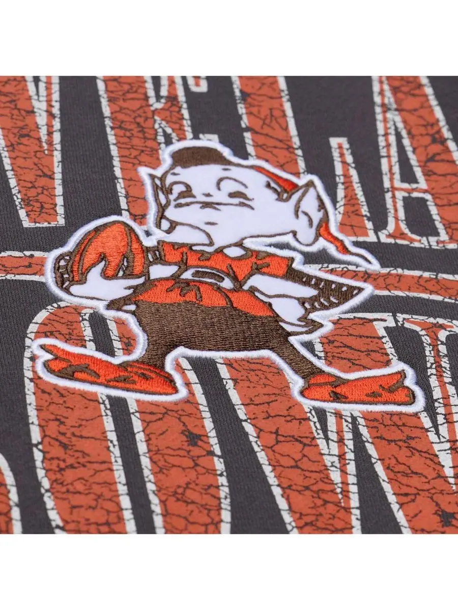 Mitchell & Ness Мужская черная толстовка Cleveland Browns Downtown Crew с винтажным логотипом — изображение 2 из 4, черный