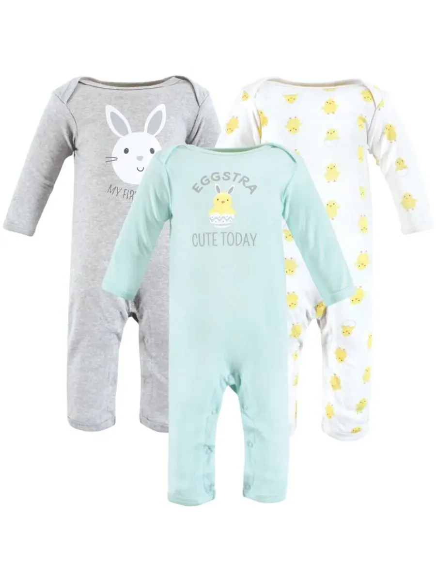 Тройной комплект цельнокроеных костюмов Hudson Baby, Eggstra Cute — изображение 1 из 5