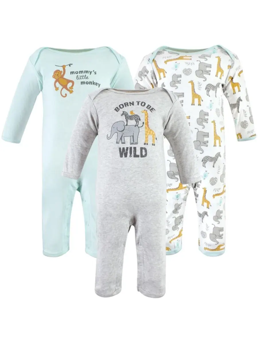 Тройной комплект цельнокроеных костюмов Hudson Baby, Little Monkey