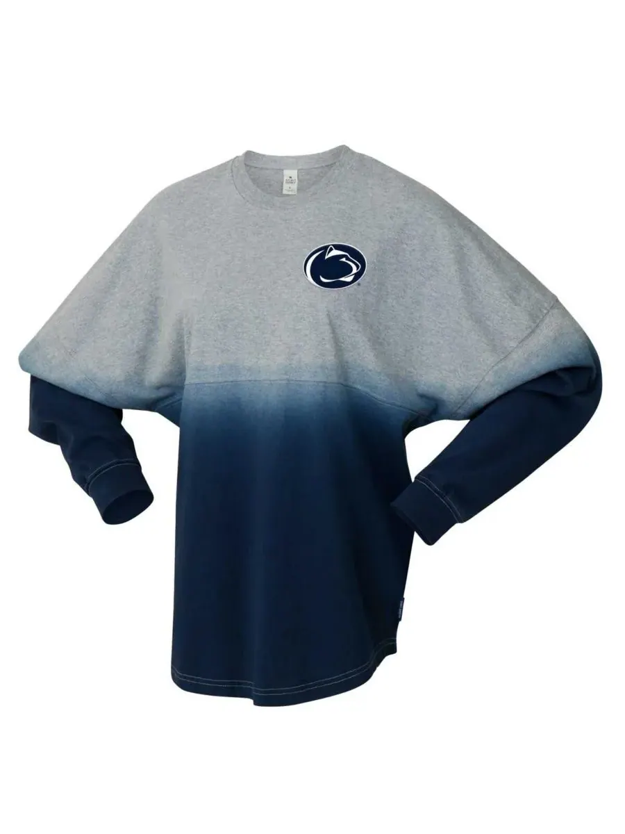 Spirit Jersey Мужская и женская футболка с длинным рукавом в сине-сером цвете с логотипом Penn — изображение 2 из 3
