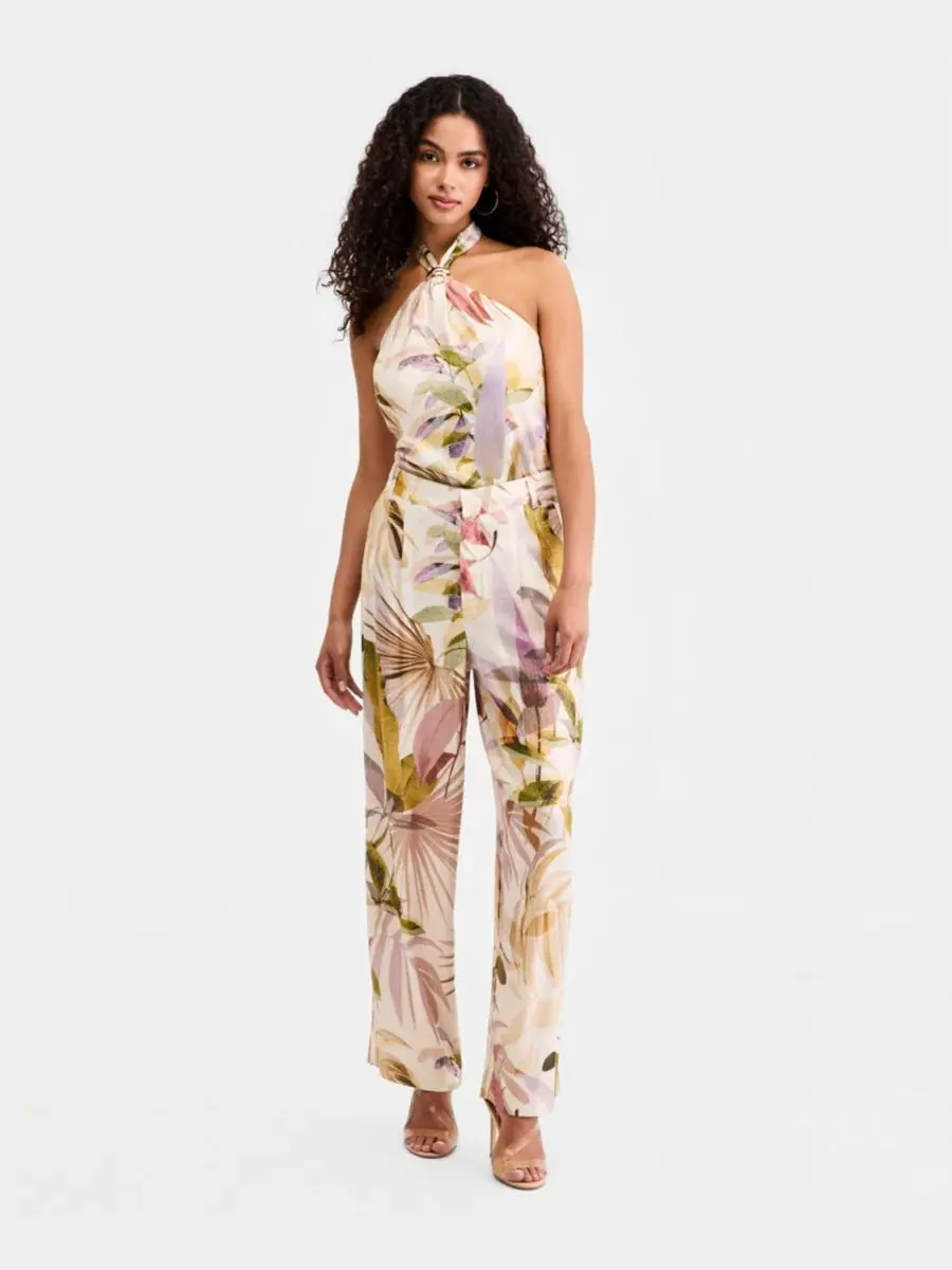 Женские брюки Sulli из льняной смеси с принтом GUESS, Sarika Palm Print