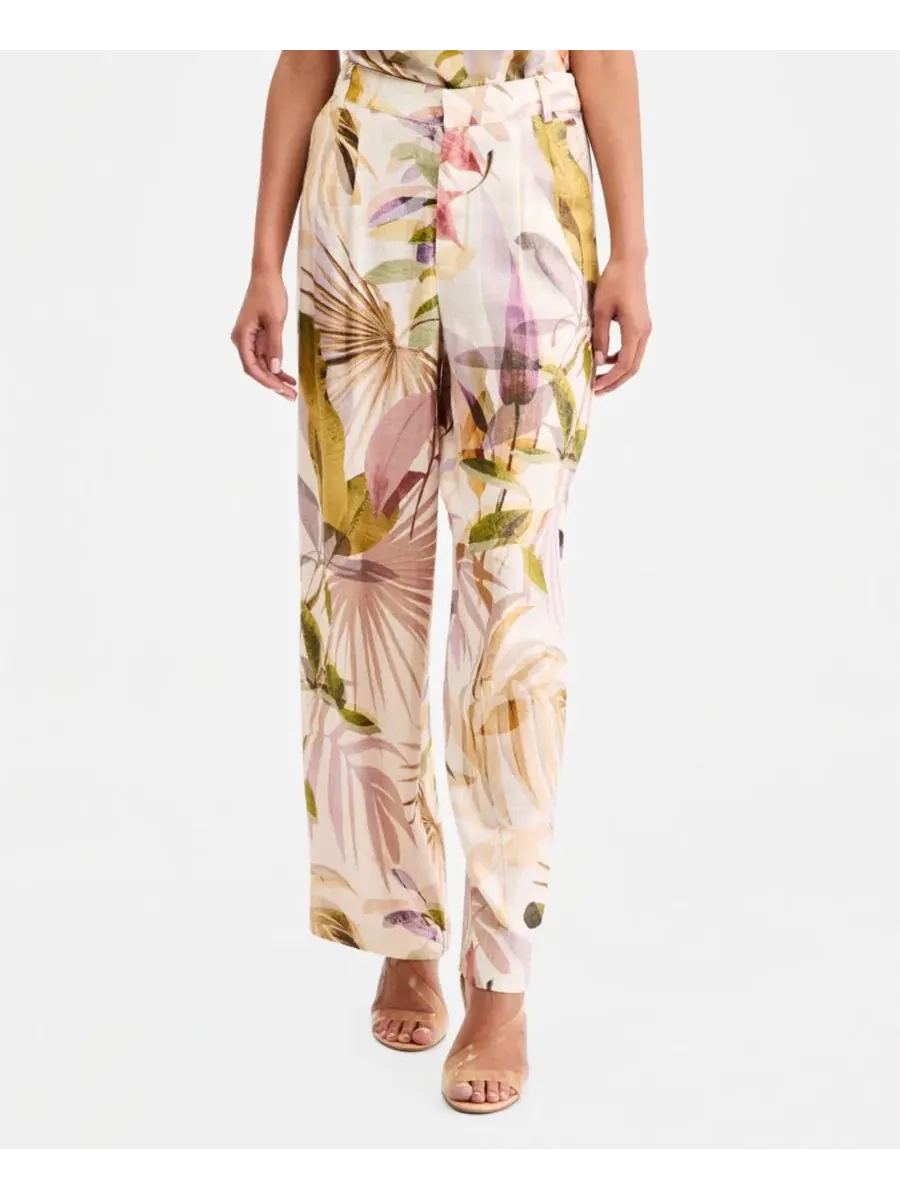 Женские брюки Sulli из льняной смеси с принтом GUESS, Sarika Palm Print — изображение 4 из 7