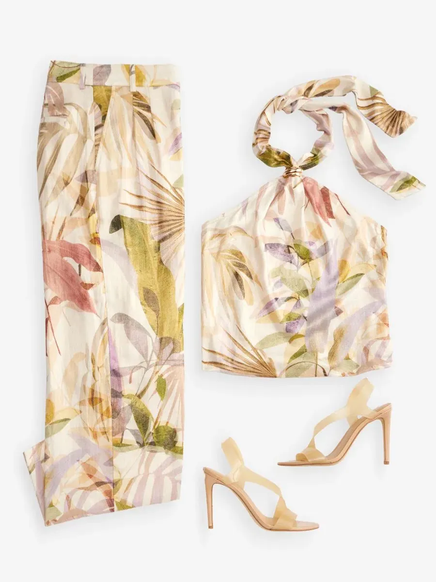 Женские брюки Sulli из льняной смеси с принтом GUESS, Sarika Palm Print — изображение 7 из 7