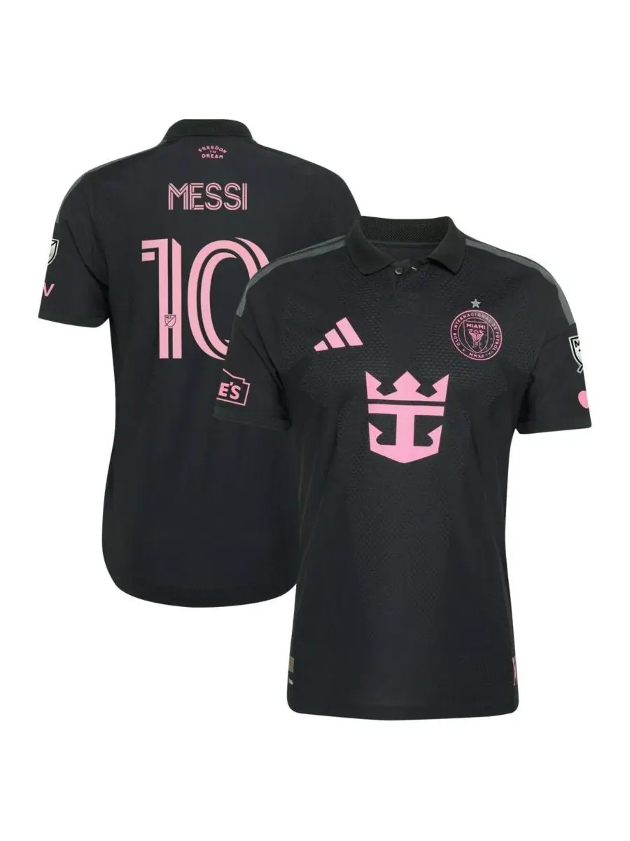 Мужская черная футболка Лионеля Месси Inter Miami CF 2026 Presagio с оригинальной нашивкой Adidas