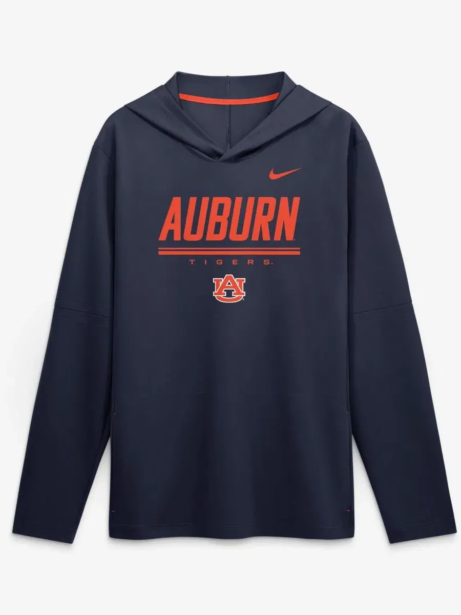 Мужская футболка с капюшоном и длинным рукавом Auburn Tigers 2026 Sideline Dri-FIT Nike