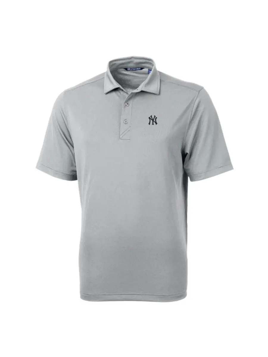 Мужское поло с принтом New York Yankees Virtue Eco Pique Cutter & Buck — изображение 2 из 3, серый