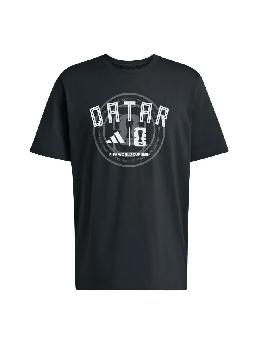 Футболка с командной графикой Qatar National Team 2026 FIFA World Cup Qualifier adidas