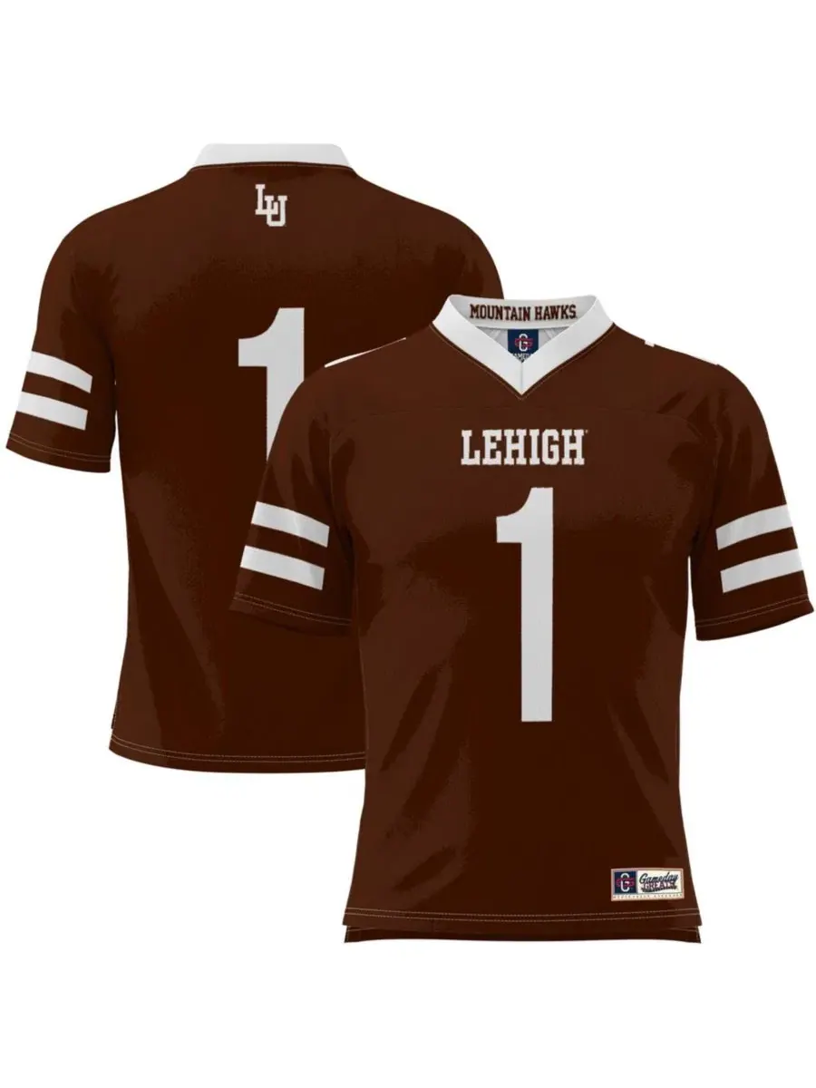 Футболка с длинным рукавом Lehigh Mountain Hawks Football Jersey Gameday Greats — коричневый